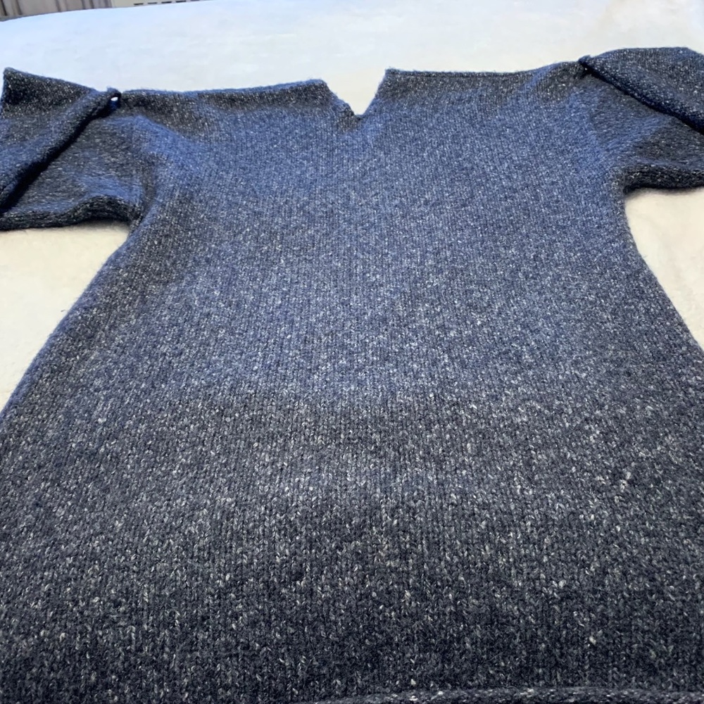 BCBG Navy and White Marble Sweater